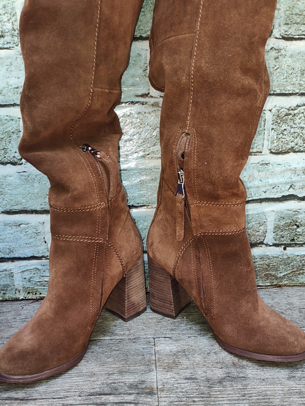 Steve Madden Brown Novela Suede Over the Knee Boots Size 7 - Picture 6 of 12